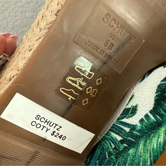 SCHUTZ- Tropical Leaf Print Espadrille Sneakers 6B - Picture 9 of 9